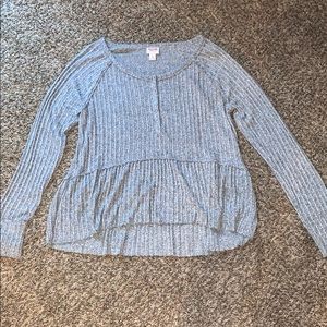 Gray Striped Sweater